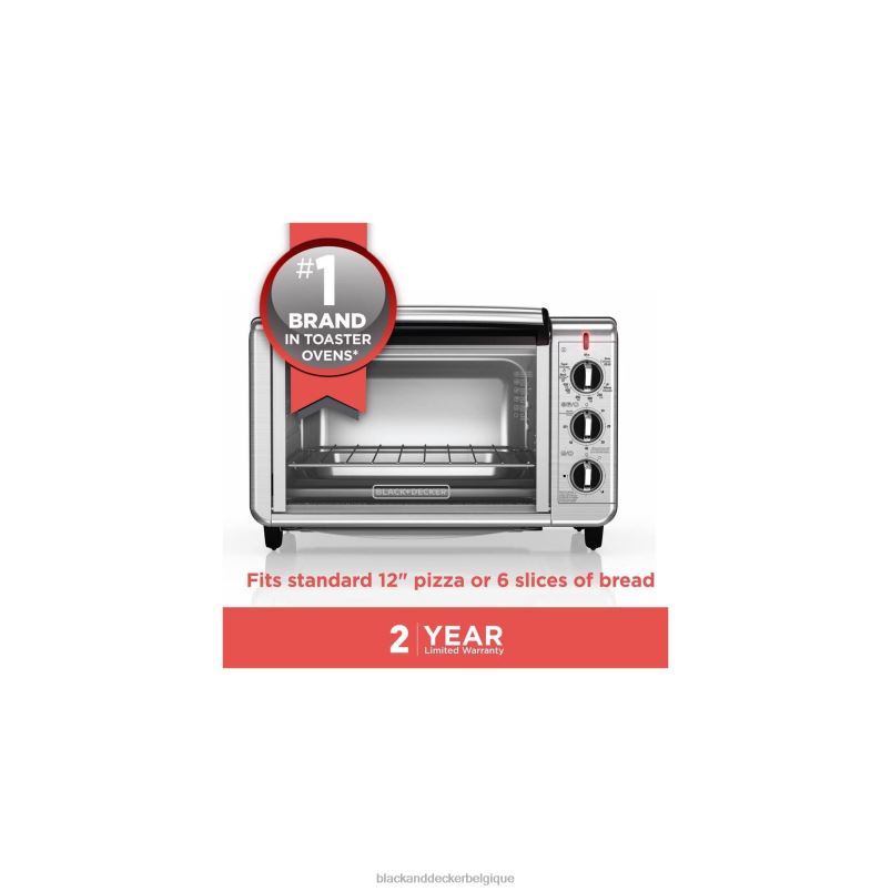 BLACK+DECKER X42D376Four grille-pain de comptoir à convection 6 tranches cuisine