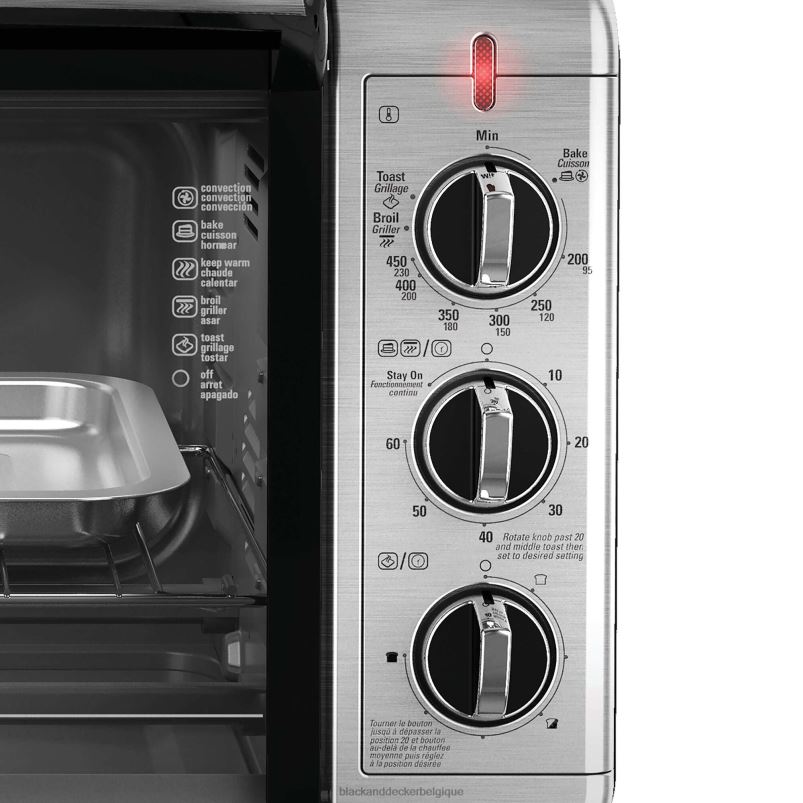 BLACK+DECKER X42D376Four grille-pain de comptoir à convection 6 tranches cuisine
