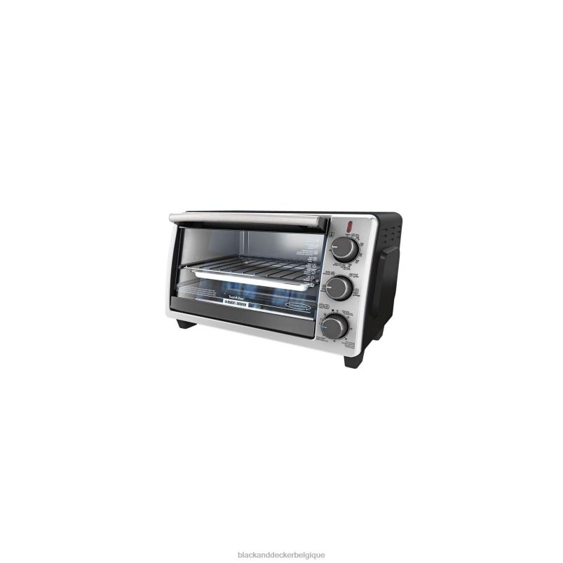 BLACK+DECKER X42D377four à convection noir pizza 6 tranches ou 9 pouces cuisine