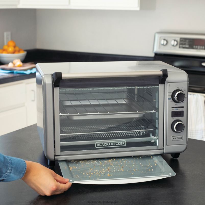 BLACK+DECKER X42D380Four de comptoir à convection numérique Crisp'n Bake Air Fry cuisine