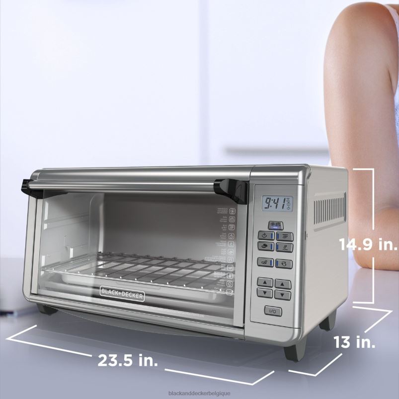 BLACK+DECKER X42D384Four à convection numérique extra-large à 8 tranches cuisine