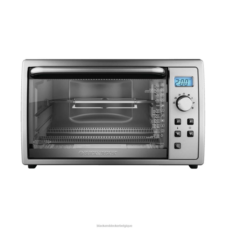BLACK+DECKER X42D385Four à convection numérique 6 tranches avec rôtissoire cuisine