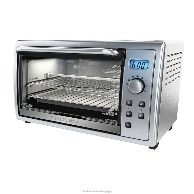 BLACK+DECKER X42D385Four à convection numérique 6 tranches avec rôtissoire cuisine