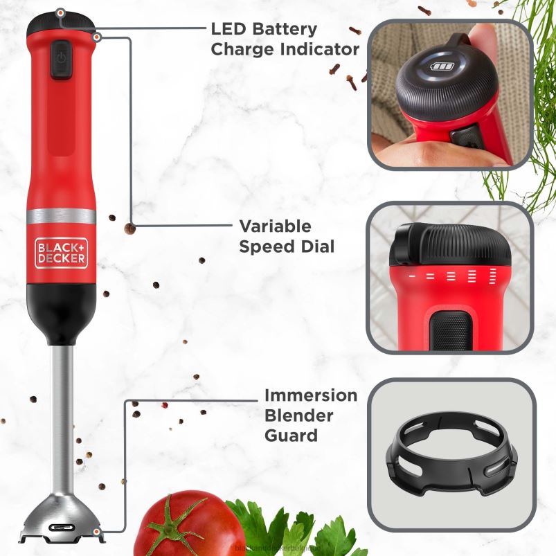 BLACK+DECKER X42D253kit mixeur de cuisine rouge cuisine