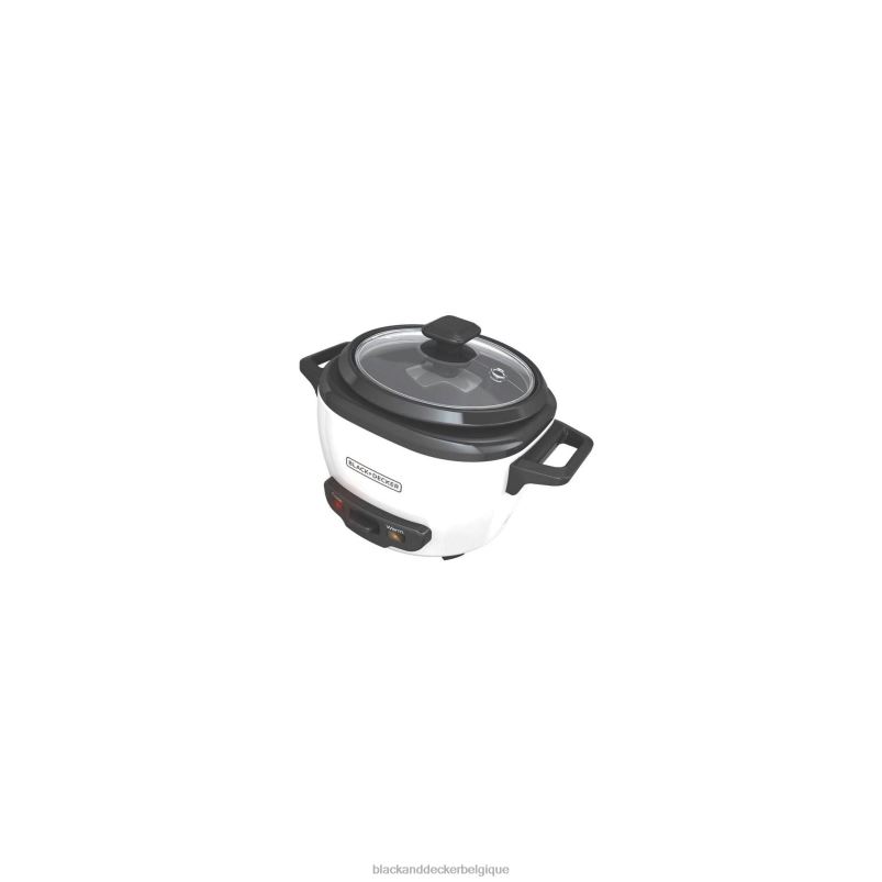 BLACK+DECKER X42D334Cuiseur à riz électrique 3 tasses avec fonction maintien au chaud blanc cuisine