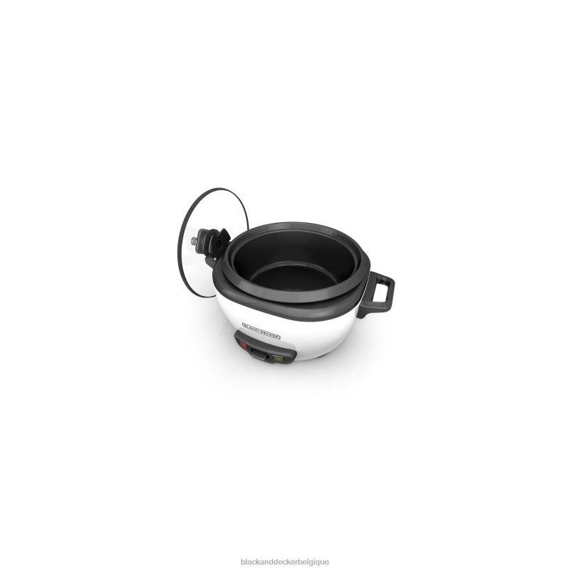 BLACK+DECKER X42D334Cuiseur à riz électrique 3 tasses avec fonction maintien au chaud blanc cuisine