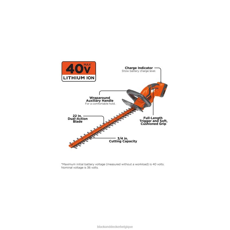 BLACK+DECKER X42D507Taille-haie 22