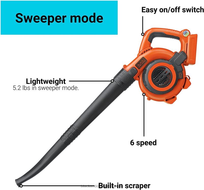 BLACK+DECKER X42D436Balayeuse et aspirateur sans fil PowerCommand 2 en 1, outil 36 V max uniquement. Extérieur