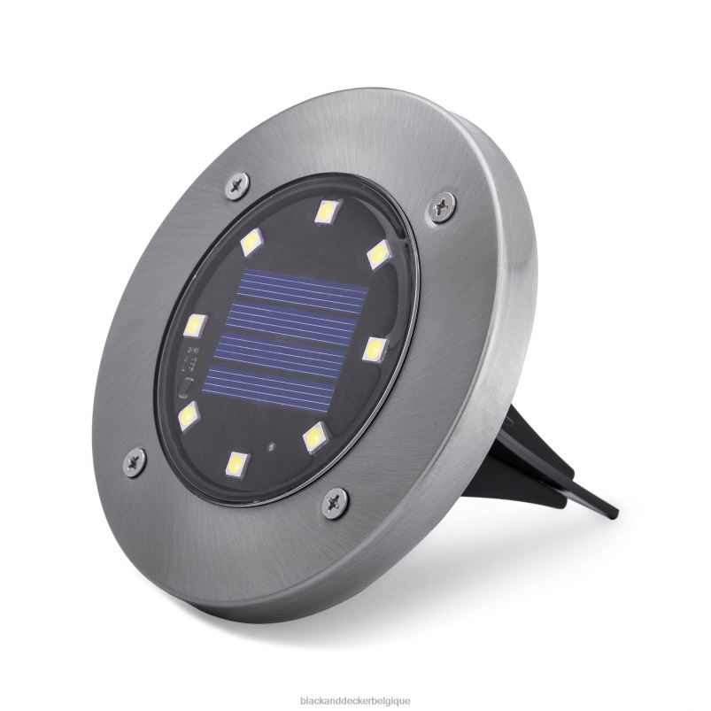 BLACK+DECKER X42D458lampe solaire extérieure à disque - paquet de 8 Extérieur