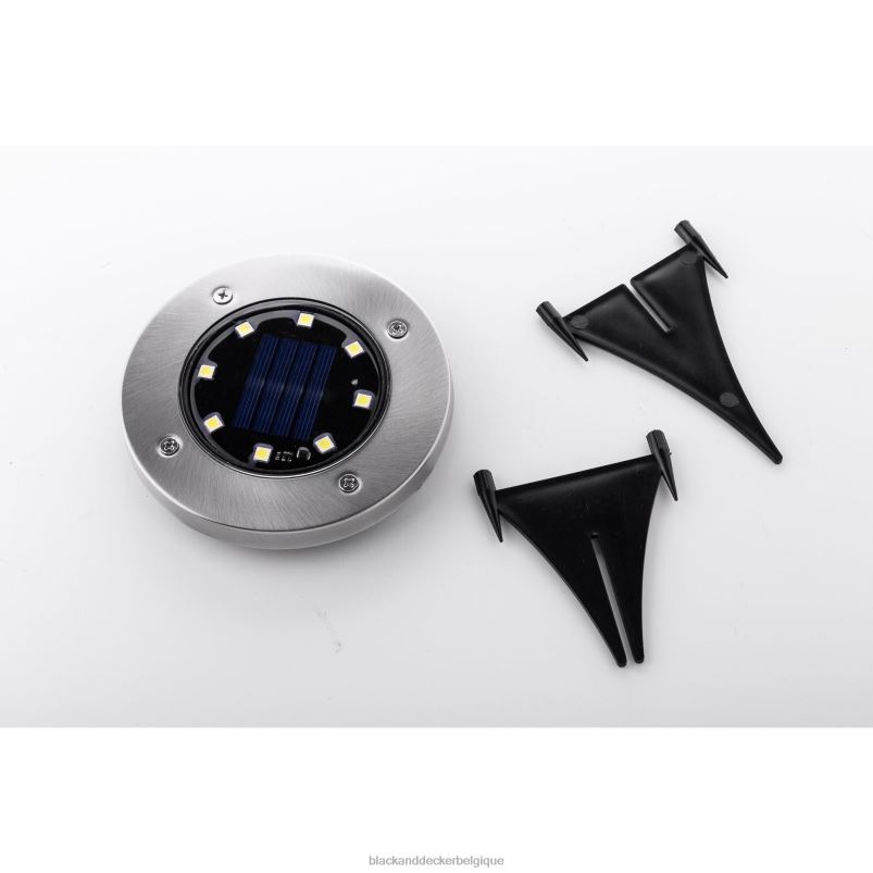 BLACK+DECKER X42D458lampe solaire extérieure à disque - paquet de 8 Extérieur