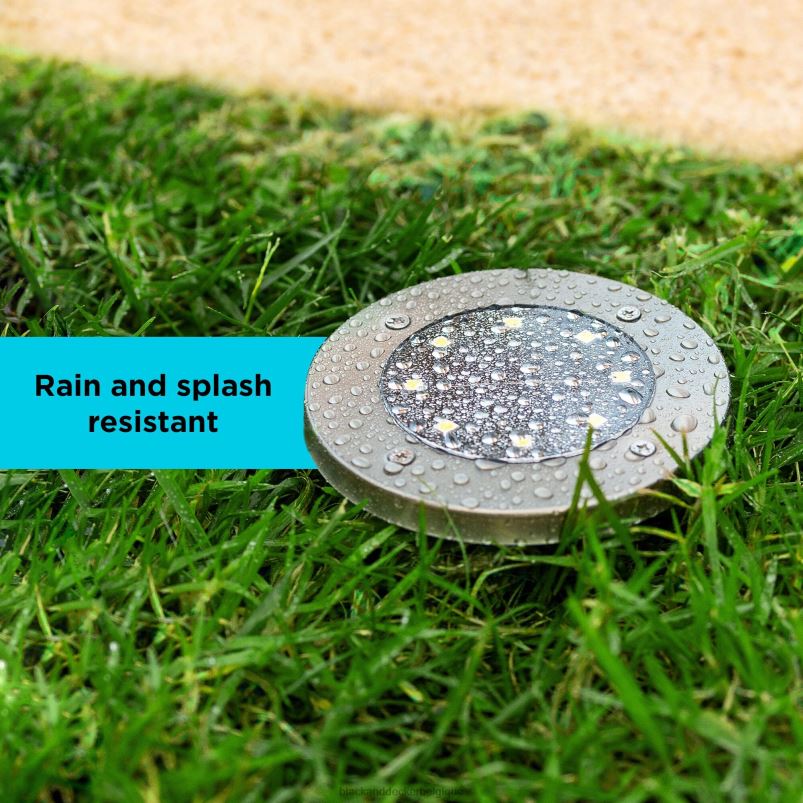 BLACK+DECKER X42D458lampe solaire extérieure à disque - paquet de 8 Extérieur