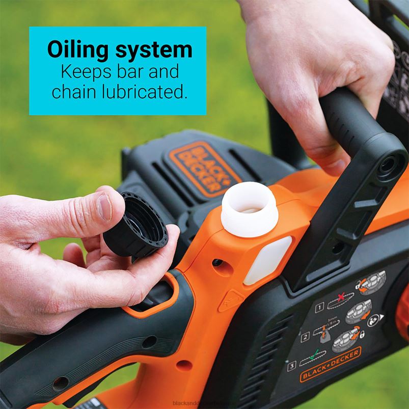 BLACK+DECKER X42D391Tronçonneuse sans fil 40 V max seulement 12 po. Extérieur