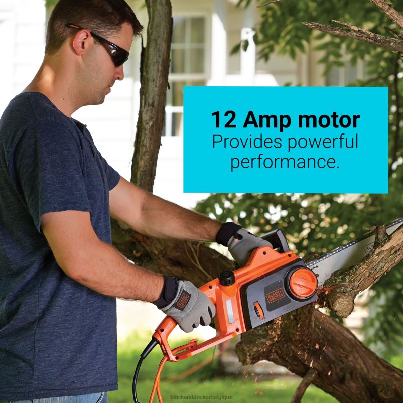 BLACK+DECKER X42D393tronçonneuse électrique 16 pouces 12 ampères Extérieur