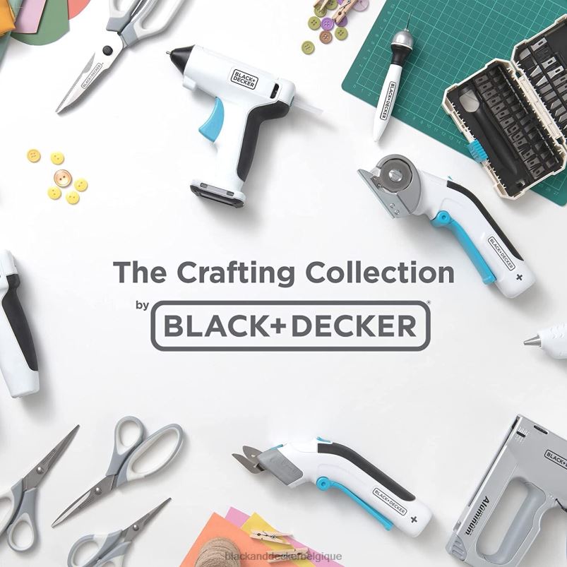 BLACK+DECKER X42D152kit de couteaux de bricolage avec 26 lames assorties et tapis de découpe maison et style de vie