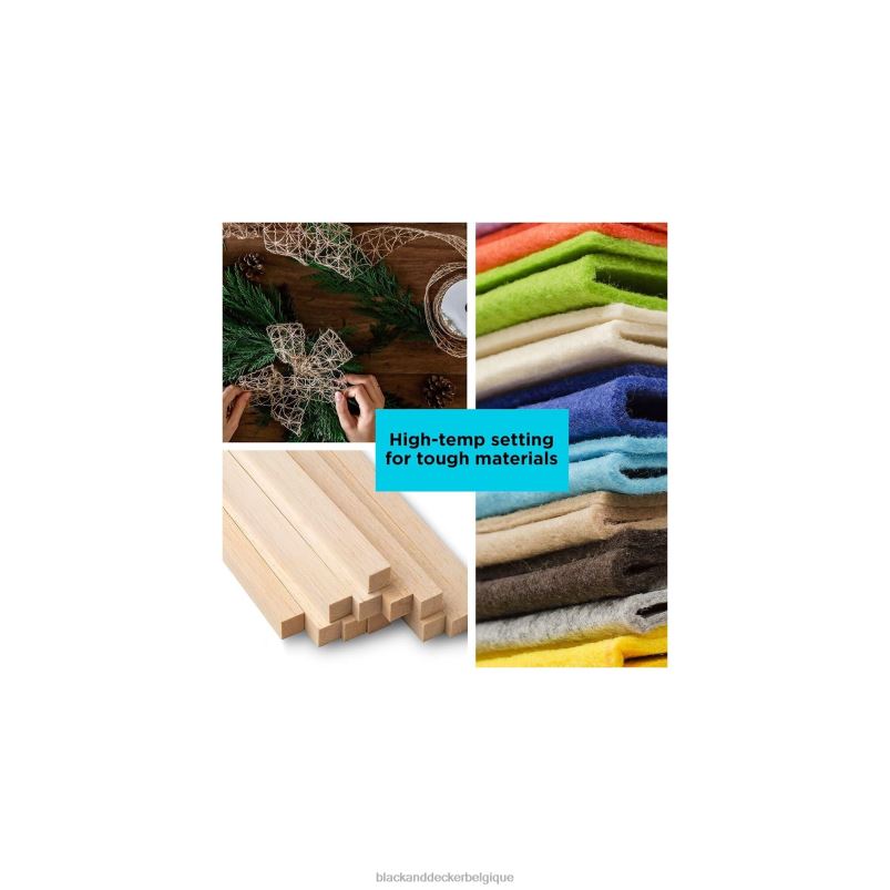 BLACK+DECKER X42D156kit pistolet à colle chaude avec bâtons de colle maison et style de vie