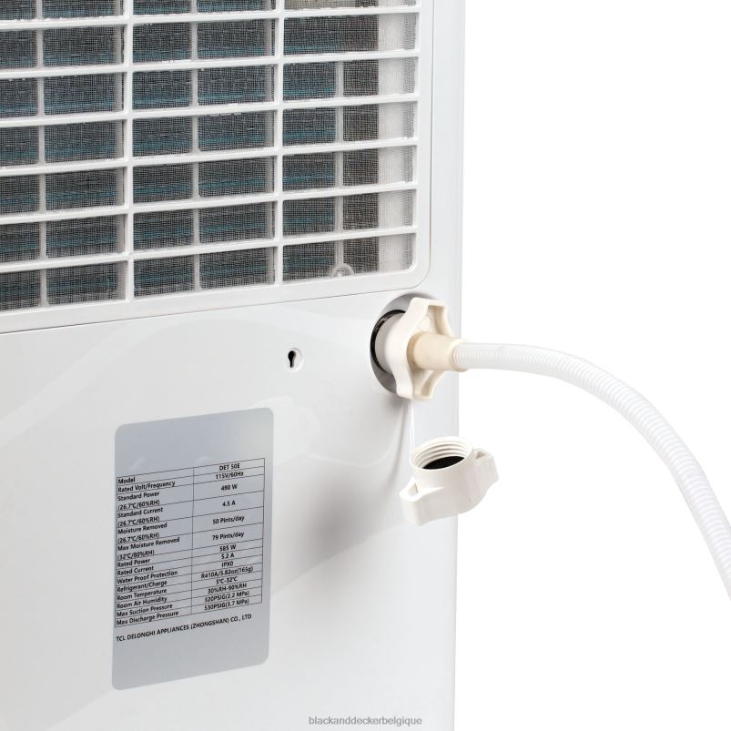 BLACK+DECKER X42D180Déshumidificateur portable Energy Star de 50 pintes avec affichage LED et pompe intégrée maison et style de vie