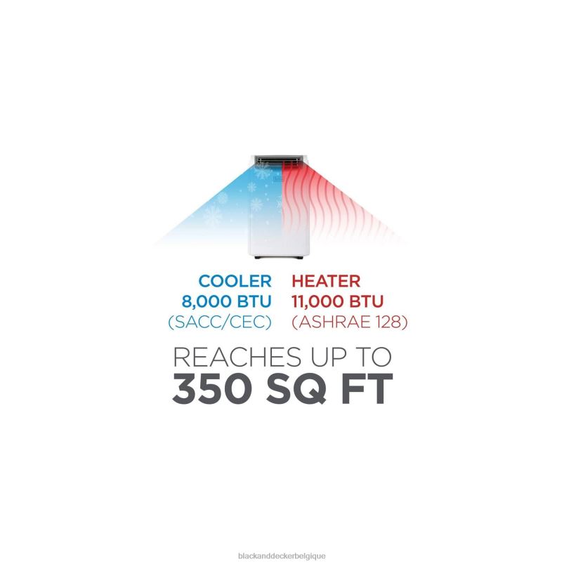 BLACK+DECKER X42D196climatiseur portable avec chaleur maison et style de vie