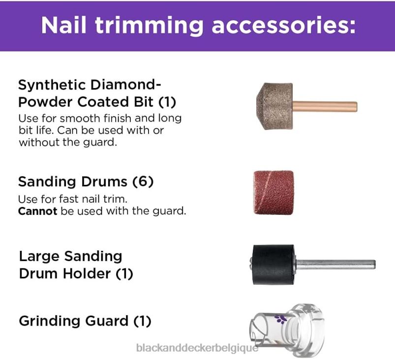 BLACK+DECKER X42D225Coupe-ongles pour animaux de compagnie, outil rotatif maximum 8v maison et style de vie