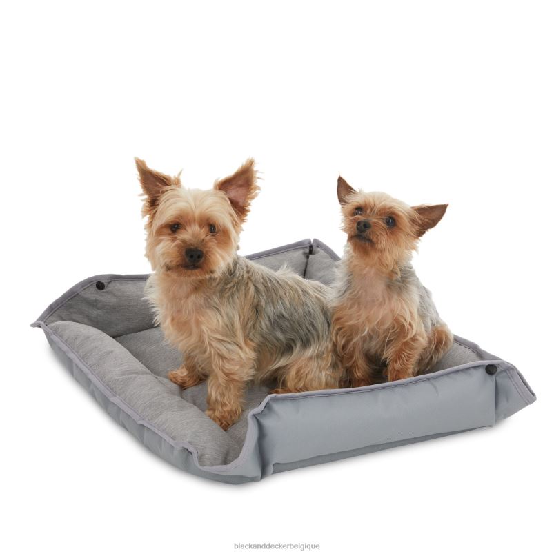 BLACK+DECKER X42D230lit pour animaux à quatre voies pour chiens de taille moyenne 24x20x3 en gris maison et style de vie