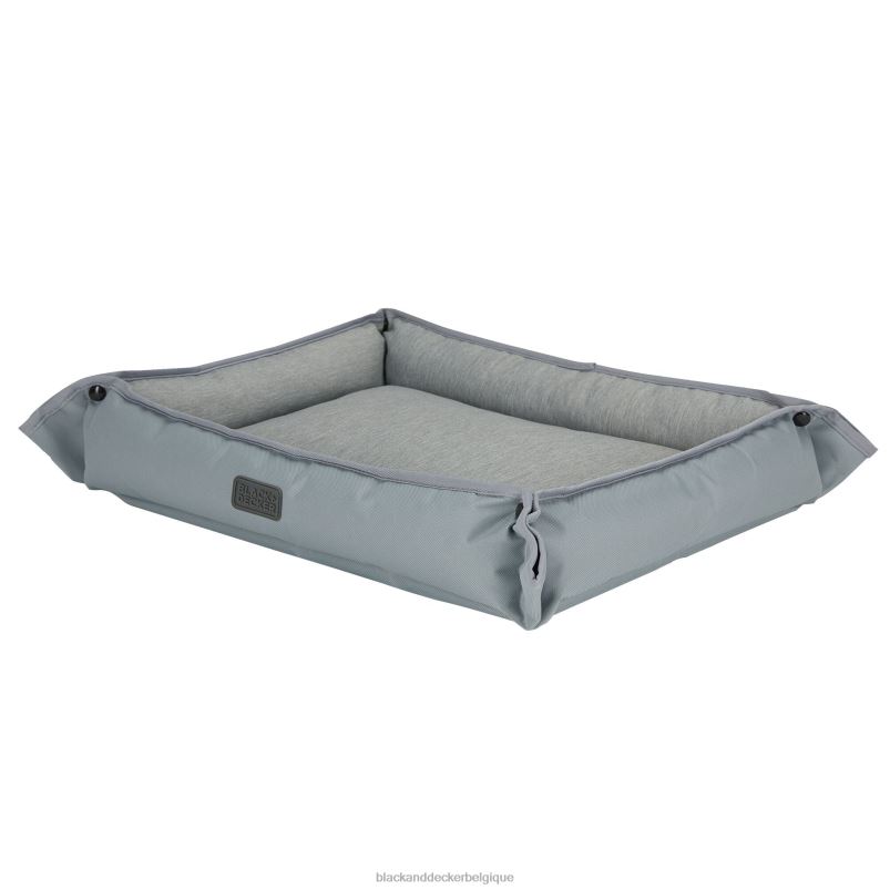 BLACK+DECKER X42D230lit pour animaux à quatre voies pour chiens de taille moyenne 24x20x3 en gris maison et style de vie