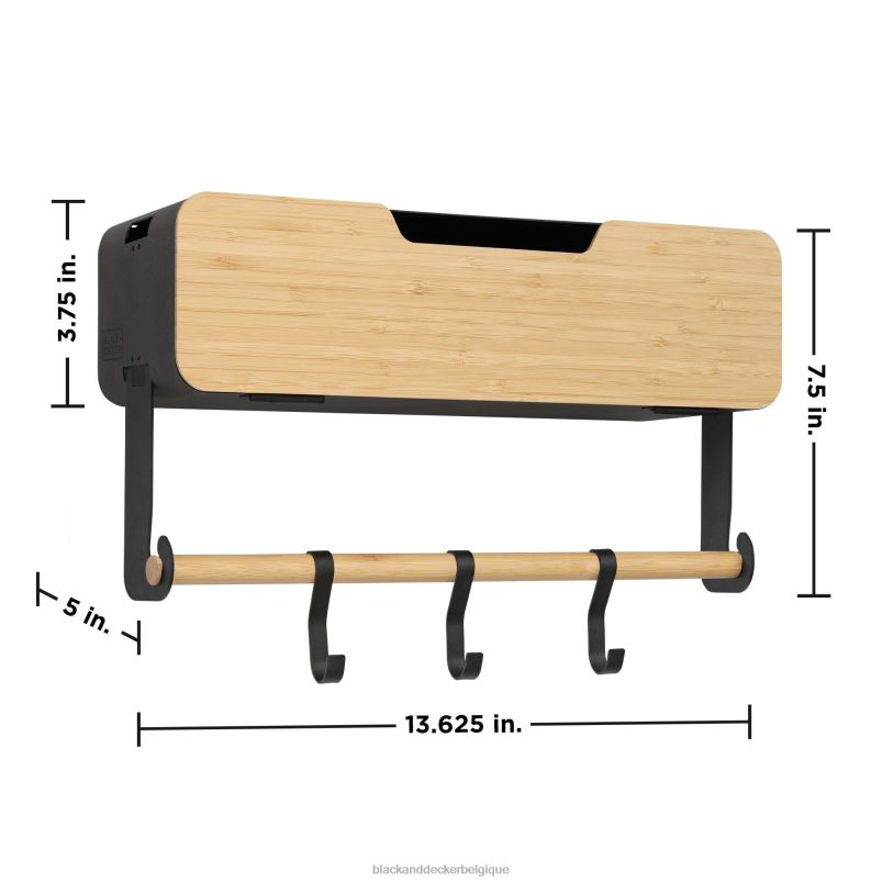 BLACK+DECKER X42D127système de support suspendu/magnétique - étagère avec porte avec supports (t) maison et style de vie