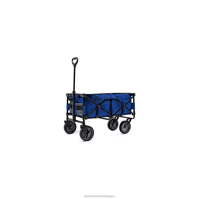 BLACK+DECKER X42D132Chariot de rangement pliable Le chariot utilitaire pliable peut contenir jusqu'à 176 lb. bleu maison et style de vie
