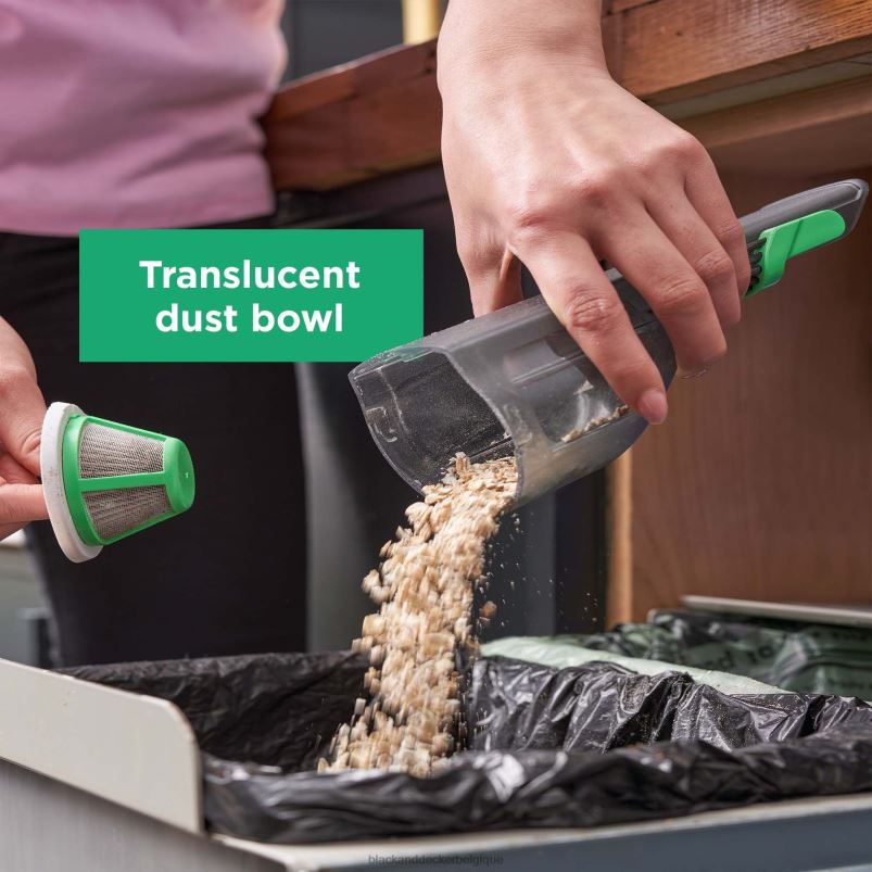 BLACK+DECKER X42D10Aspirateur à main sans fil Reviva 8 V Max avec filtre de chargeur et suceur plat à brosse nettoyage