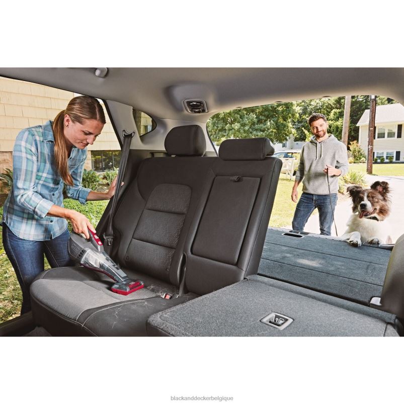 BLACK+DECKER X42D2Aspirateur à main sans fil pour voiture Dustbuster quickclean avec brosse pour tissus d'ameublement motorisée nettoyage