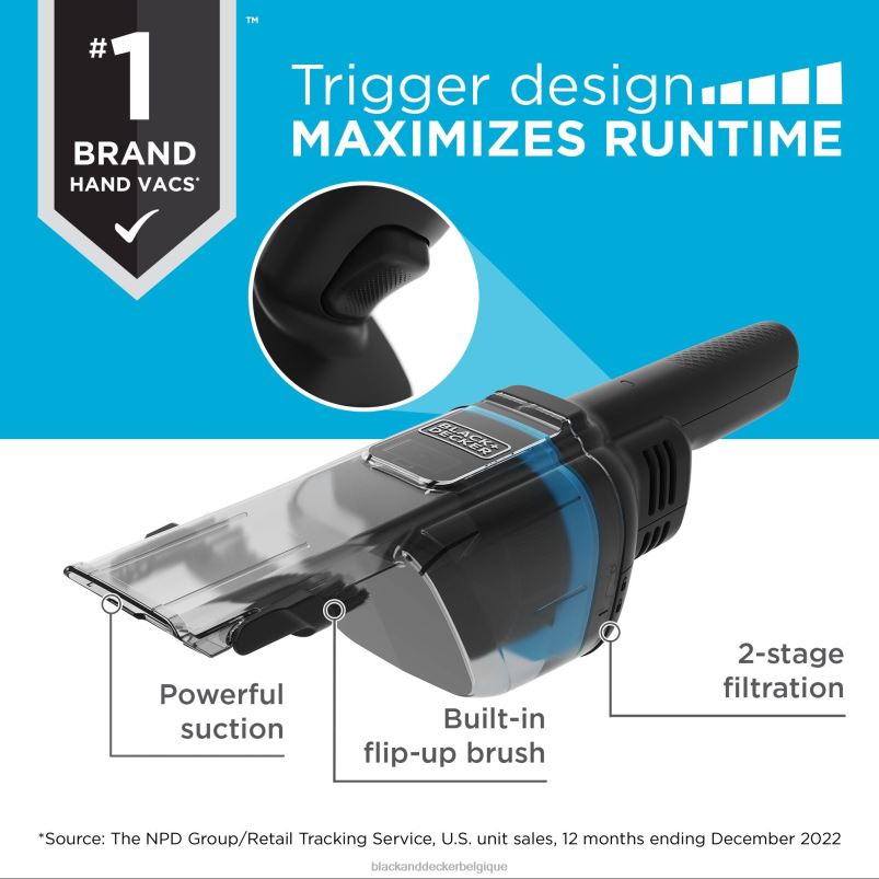 BLACK+DECKER X42D3Aspirateur à main sans fil Dustbuster Blast nettoyage