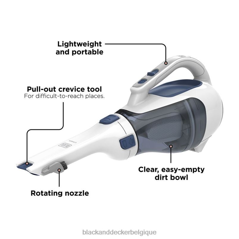 BLACK+DECKER X42D44Dustbuster aspirateur à main sans fil bleu d'encre nettoyage