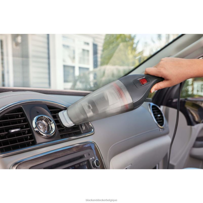 BLACK+DECKER X42D51Aspirateur à main Dustbuster 12 V Max DC QuickClean pour voiture gris nettoyage
