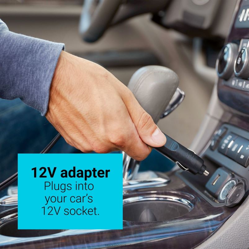 BLACK+DECKER X42D51Aspirateur à main Dustbuster 12 V Max DC QuickClean pour voiture gris nettoyage