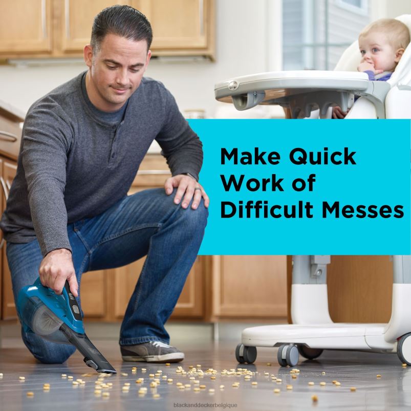 BLACK+DECKER X42D52Aspirateur à main sans fil Dustbuster AdvancedClean nettoyage