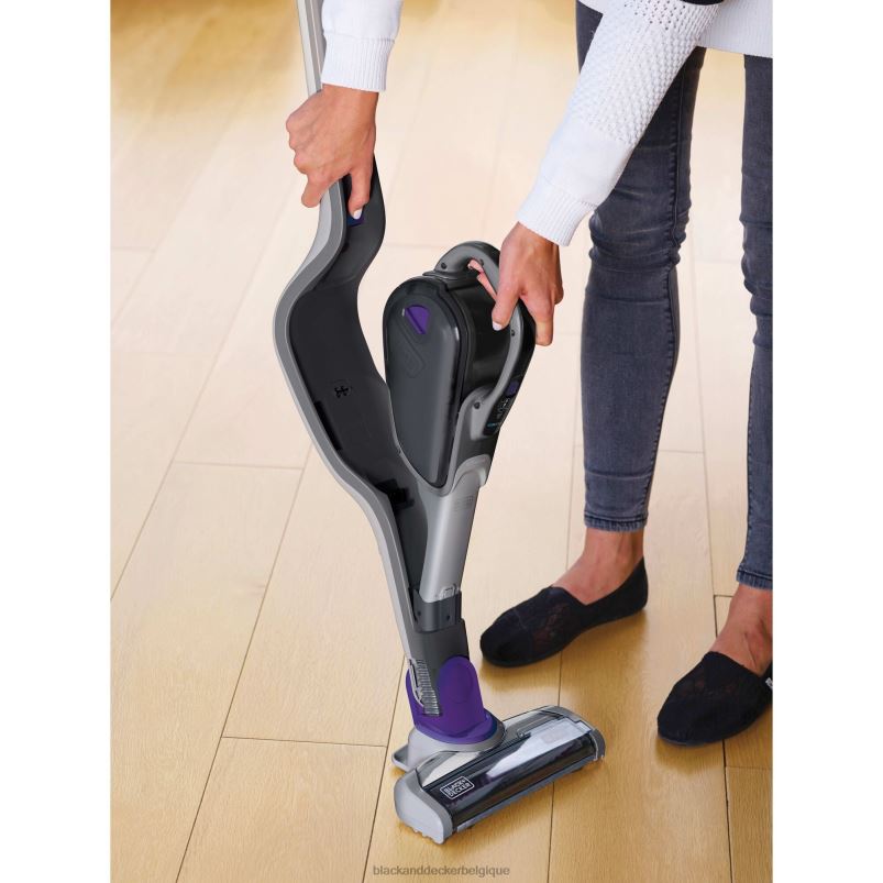 BLACK+DECKER X42D68Aspirateur-balai et aspirateur à main sans fil pour animaux de compagnie avec smartech nettoyage