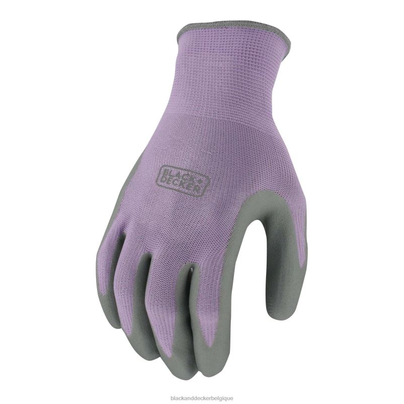 BLACK+DECKER X42D752gant violet en mousse de nitrile pour femme outils