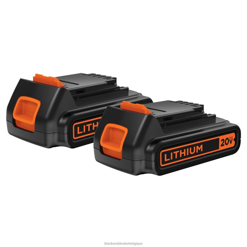 BLACK+DECKER X42D719Batterie au lithium 20 V max, 1,3 A/heure, paquet de 2 outils