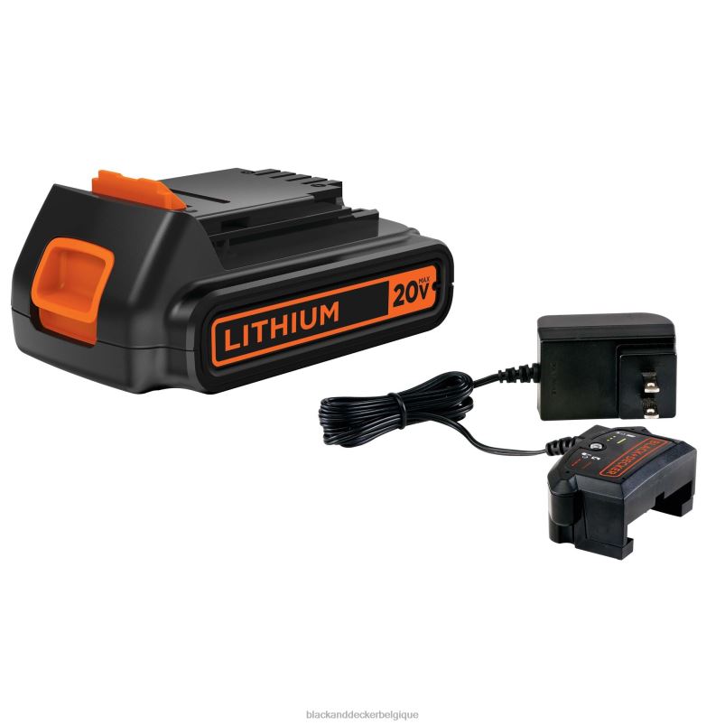 BLACK+DECKER X42D723Chargeur de batterie lithium-ion 20 V max powerconnect 1,5 Ah outils
