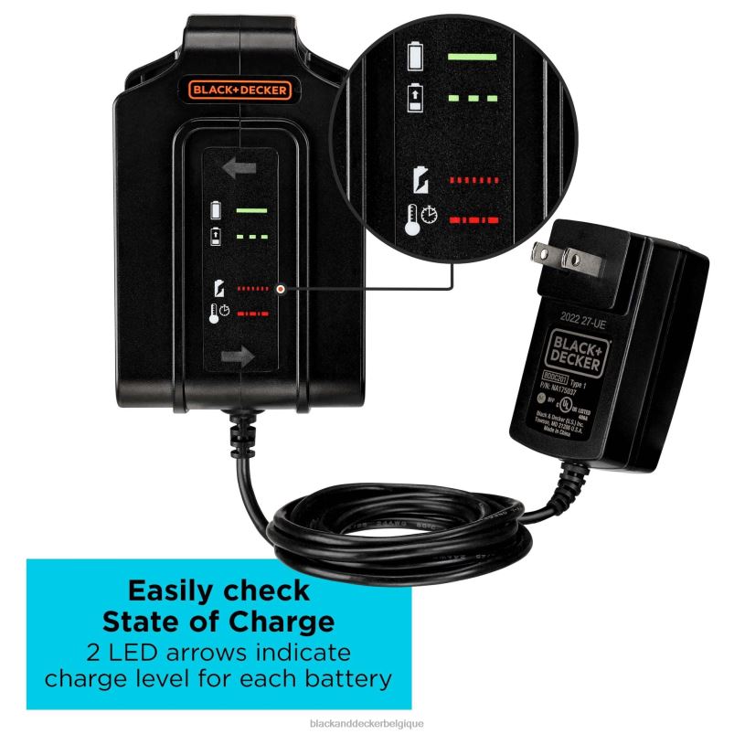 BLACK+DECKER X42D725double chargeur - outil uniquement outils