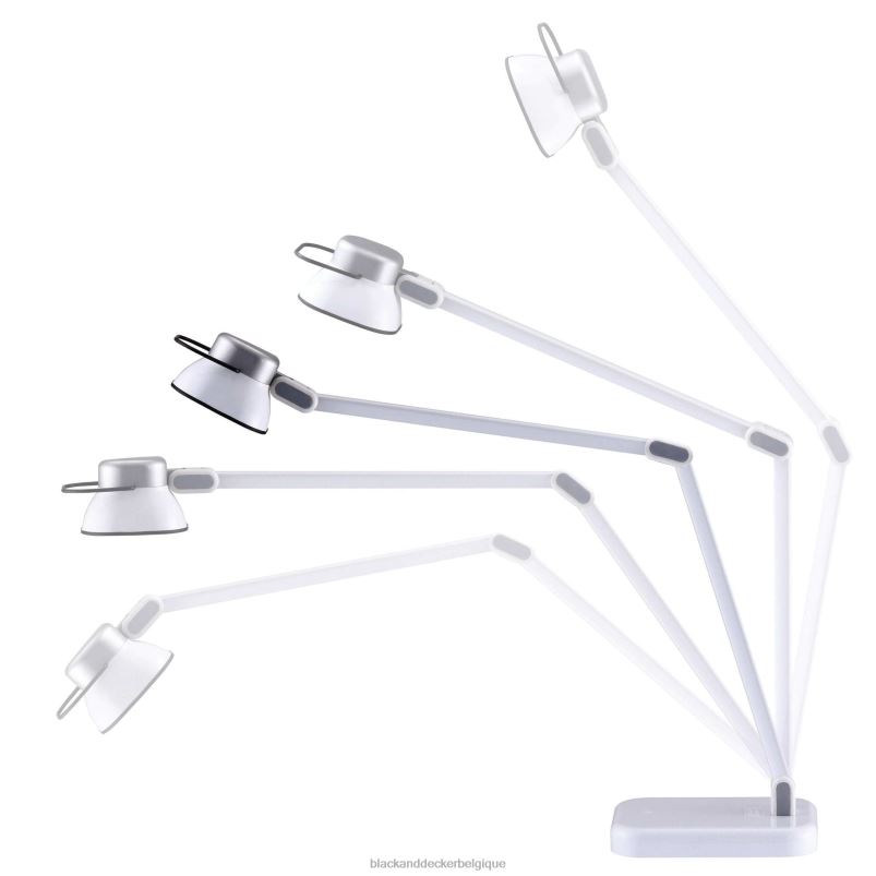 BLACK+DECKER X42D692Lampe de bureau LED à double bras Elate blanche outils