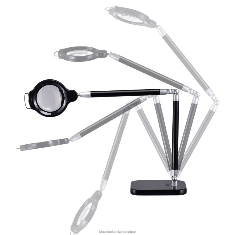 BLACK+DECKER X42D694lampe de bureau LED loupe ultra portée noire outils