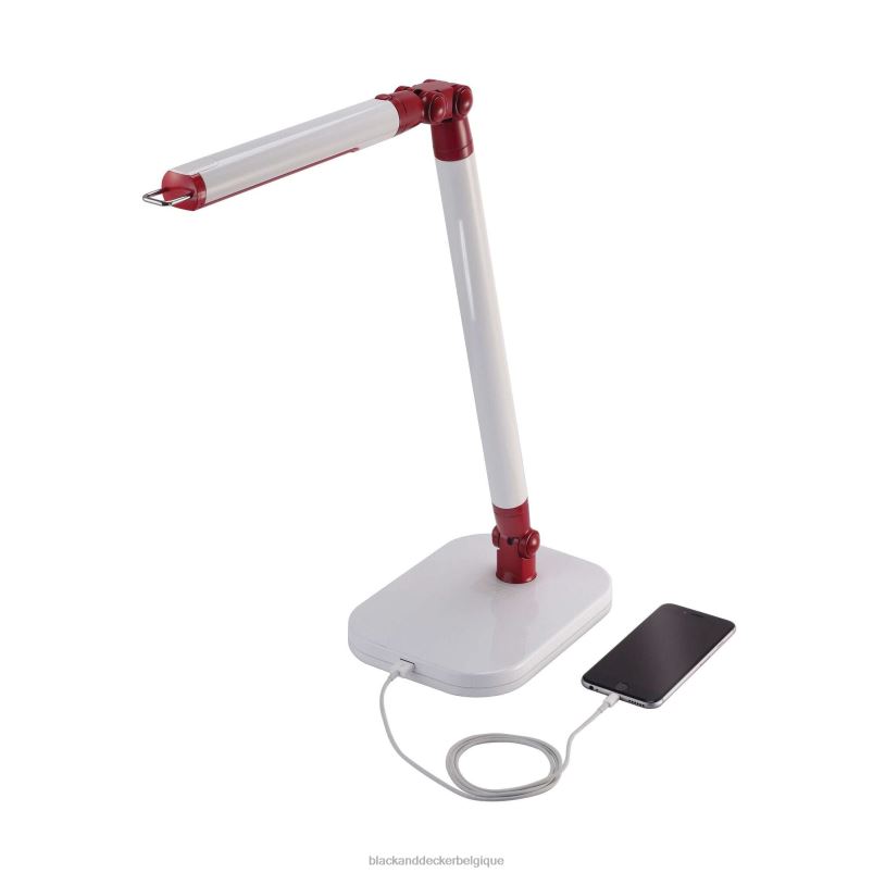 BLACK+DECKER X42D699lampe de bureau led exalt bar blanc/rouge outils