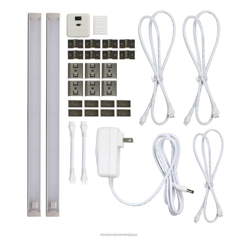 BLACK+DECKER X42D707Ensemble d'éclairage sous armoire à 2 barres LED lumière naturelle du jour 12