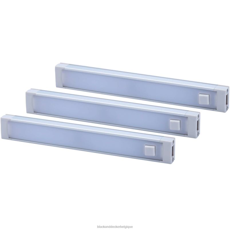 BLACK+DECKER X42D711Kit d'éclairage LED à 3 barres à couleurs changeantes 6" outils