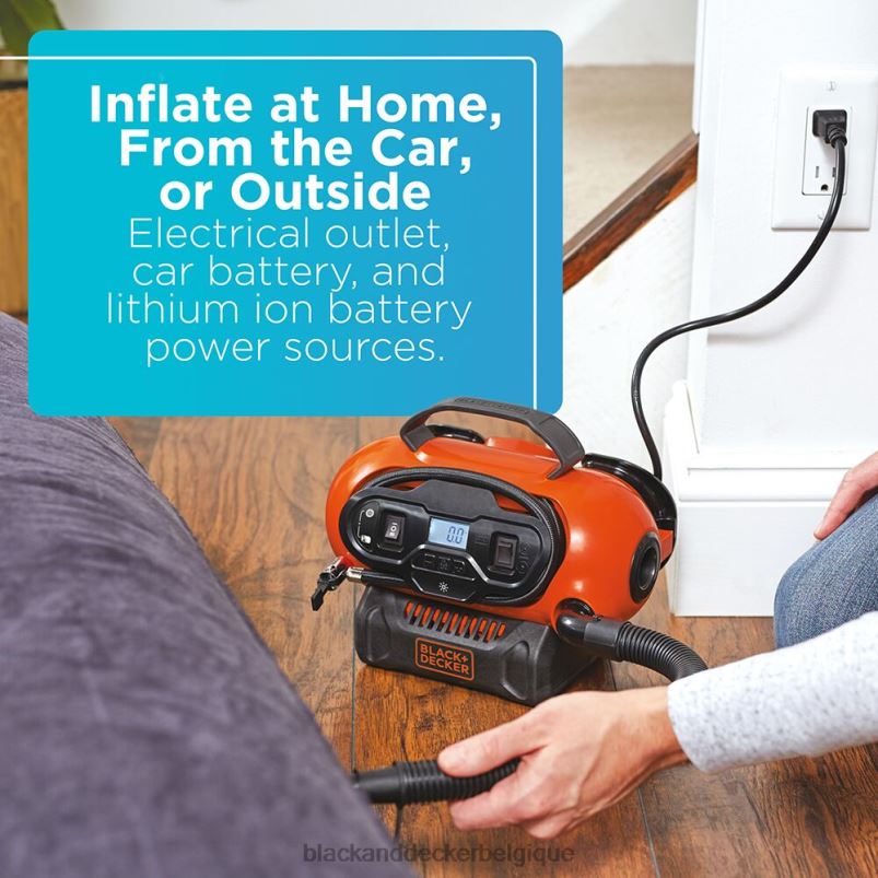 BLACK+DECKER X42D674Gonfleur de pneu sans fil 20 V max, outil électrique sans fil et filaire uniquement outils
