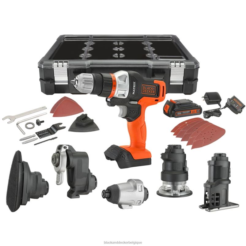 BLACK+DECKER X42D527Kit combiné d'outils électriques pour perceuse matricielle 20v max, ensemble de 6 outils, ensemble d'outils sans fil outils