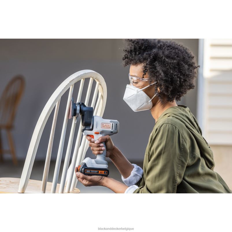 BLACK+DECKER X42D528Kit combo sans fil matriciel 20v max 6 outils blanc et orange outils