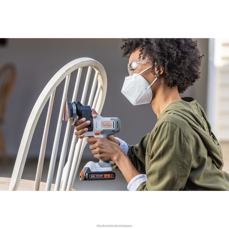 BLACK+DECKER X42D528Kit combo sans fil matriciel 20v max 6 outils blanc et orange outils