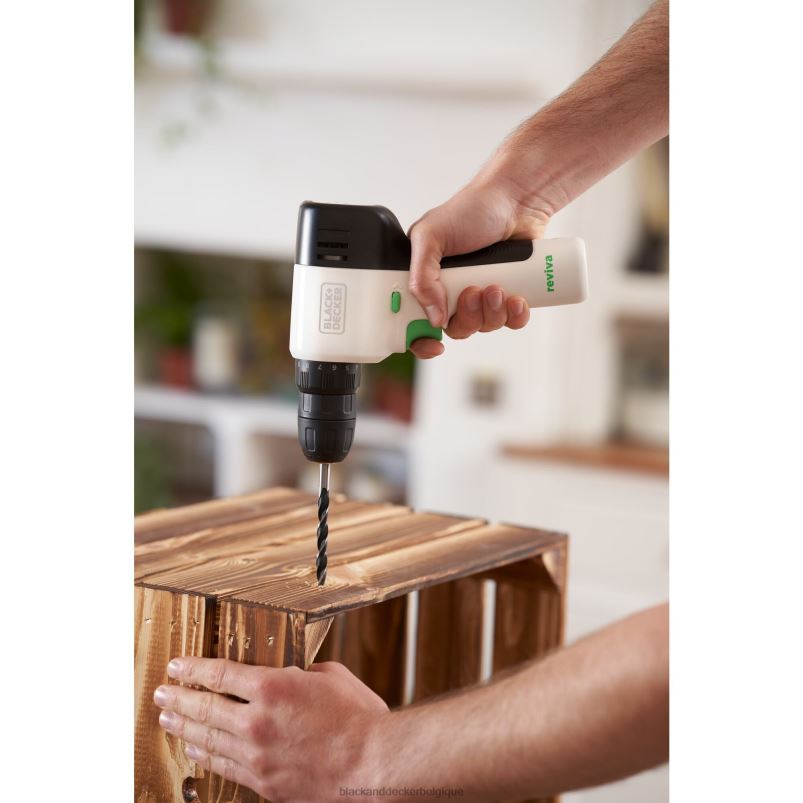 BLACK+DECKER X42D532Perceuse sans fil Reviva 12 V Max avec chargeur et embout de tournevis double extrémité outils