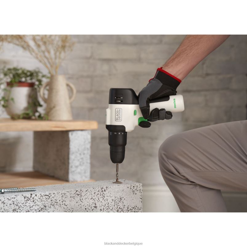 BLACK+DECKER X42D533Perceuse à percussion sans fil Reviva 12 V Max avec chargeur et embout de tournevis outils