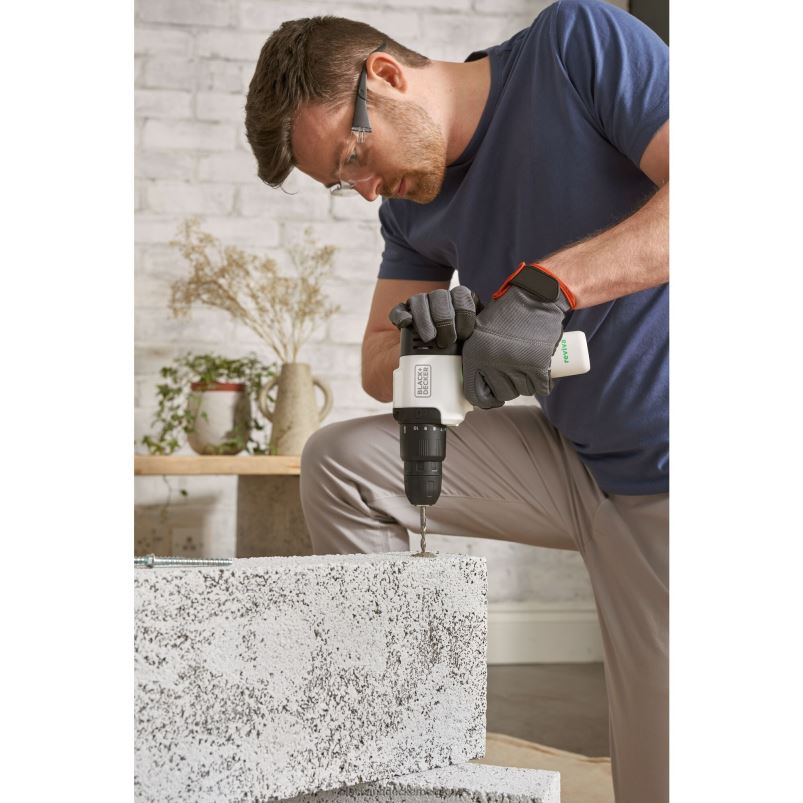 BLACK+DECKER X42D533Perceuse à percussion sans fil Reviva 12 V Max avec chargeur et embout de tournevis outils